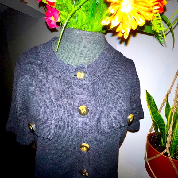 Tory Burch Black Linen Dress - Picture 1 of 8